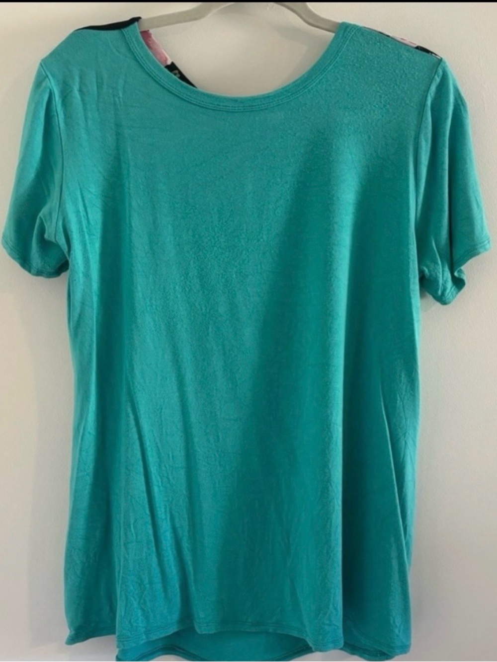 Women’s Short Sleeve Teal Blouse - Comfortable Everyday Top